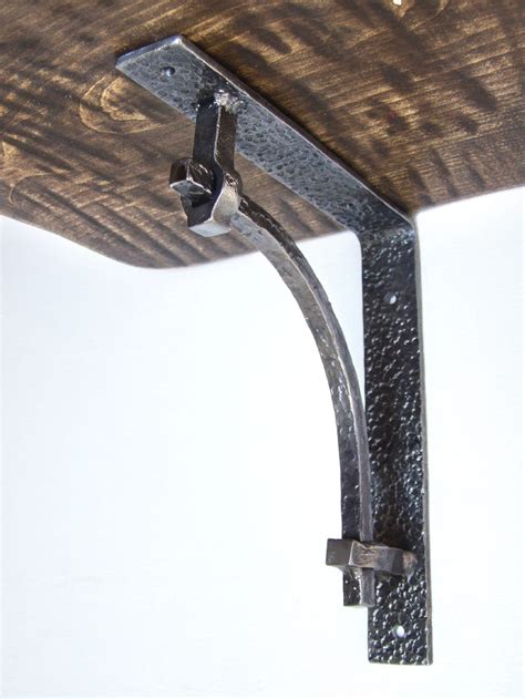 hammered metal brackets esty|Hammered Steel Shelf Bracket .